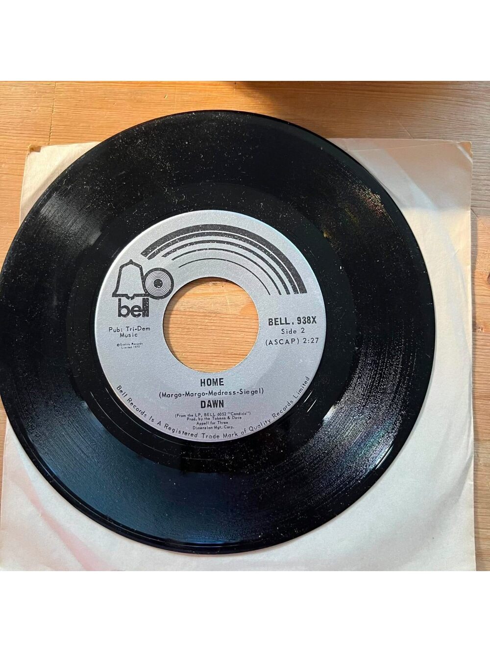 Dawn - Home/Knock Three Times 45rpm VG+ R08
